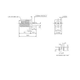 HS-SMAF Edge Type For 1.6 PCB Connector (12.4G)_L16.6_Web2